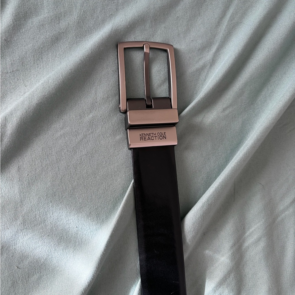 Kenneth Cole Reaction Brown Belt with Silver Buckle